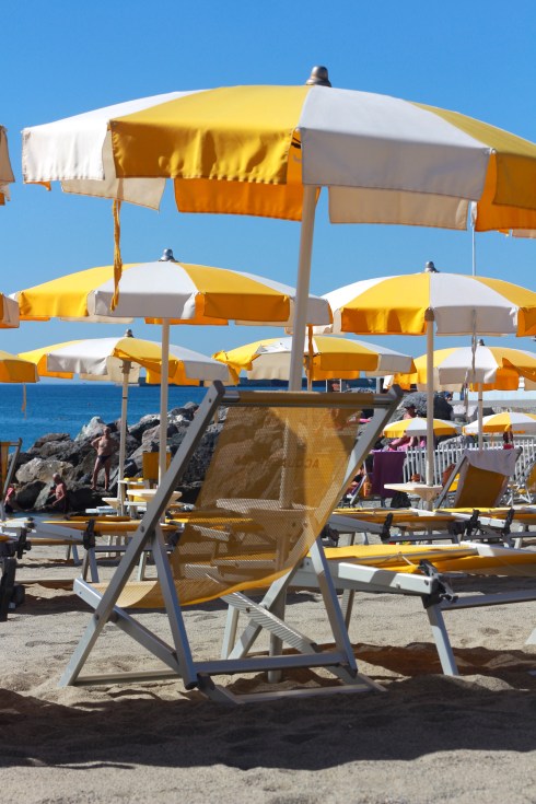 Beach in Albisola, Liguria.