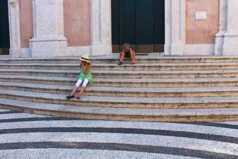 Waiting for the restaurants to open in Albisola, Liguria.